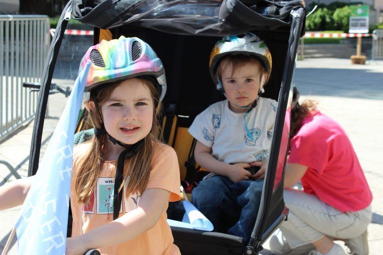 Volle Fahrt voraus – Dornbirn rollt los : Die Kinder freuten sich auf den Ausflug mit dem Rad.