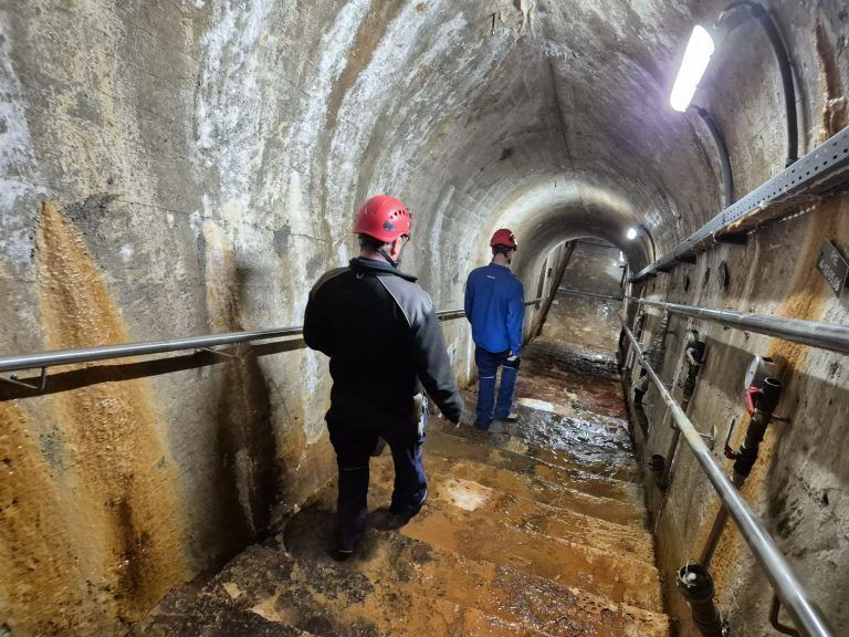 Stauseewärter Christian Salcher und Patrick Märk, Silvretta-Stausee