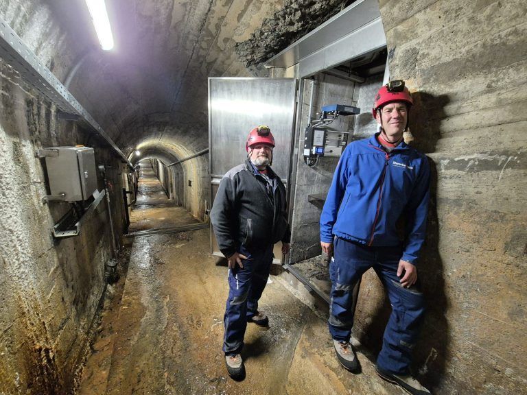Stauseewärter Christian Salcher und Patrick Märk, Silvretta-Stausee