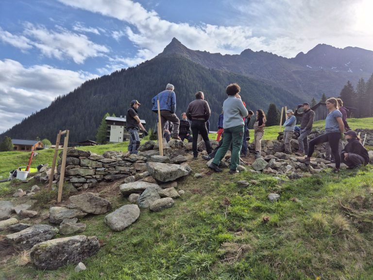 Trockensteinmauer Vergalden, Via Valtellina, BOKU Wien, Alpe Valzifenz