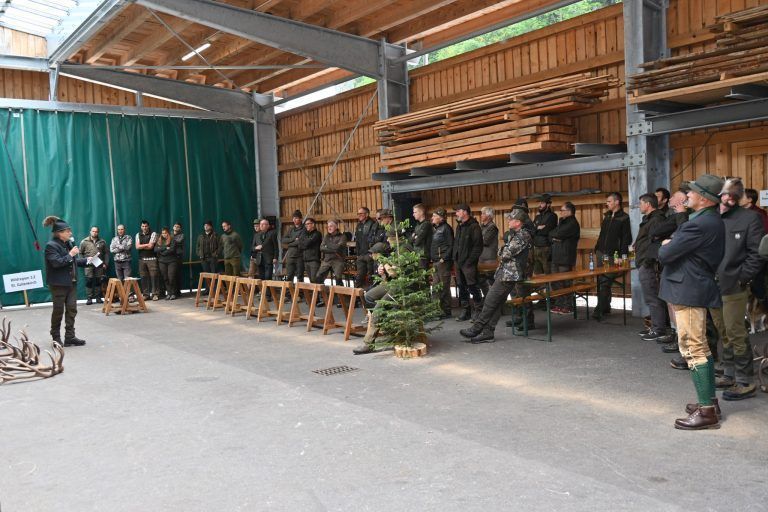 159 Hirschgeweihe zum Jubiläum: Die 40. Abwurfstangenschau fand im Agrargebäude Bürs statt.