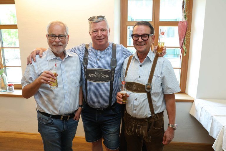 Zwei "Löschmittel" auf einem Nenner: Wolfgang Schönhuber, Maximilian Dick und Dietmar Unterweger (Restaurant K9, Bregenz).