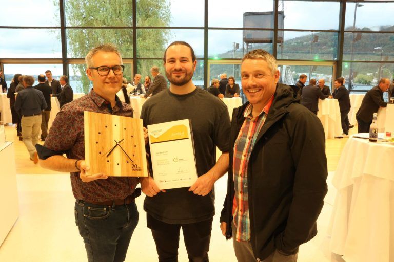 Ökoprofit-Programm: Neues und Jubiläen: Markus Grabher, Franz Marent und Wolfi Fitsch (Jäger Bau).