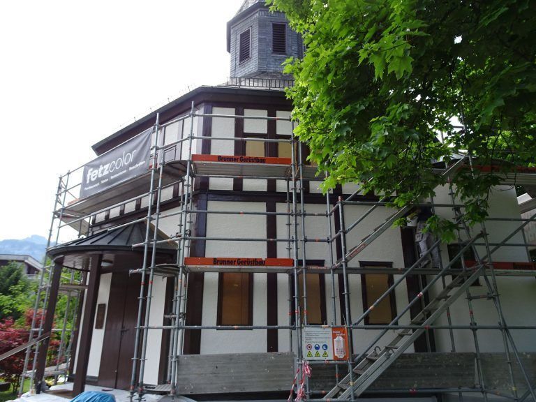 Frischer Glanz für die Fassade: Frische Farbe für ein Dornbirner Wahrzeichen