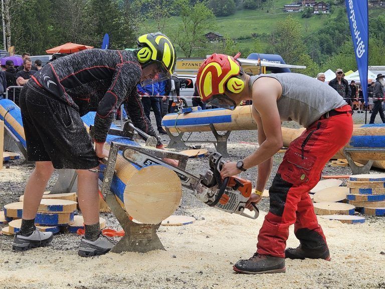 Forstinteressierte kamen voll auf ihre Rechnung: Die Holzer-Elite aus dem Ländle nahm am Forstwettkampf teil. 