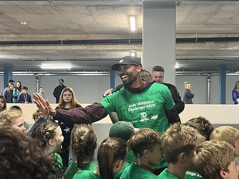 Kids Athletic Cup: Damian Warner, Weltmeister aus Kanada