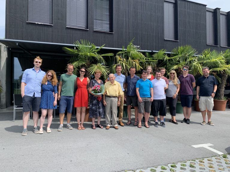 Nachruf auf Leo Herbst: Von der Steiermark ins Ländle: Leo umgeben von seiner Familie beim Geburtstag seiner Frau Grete.