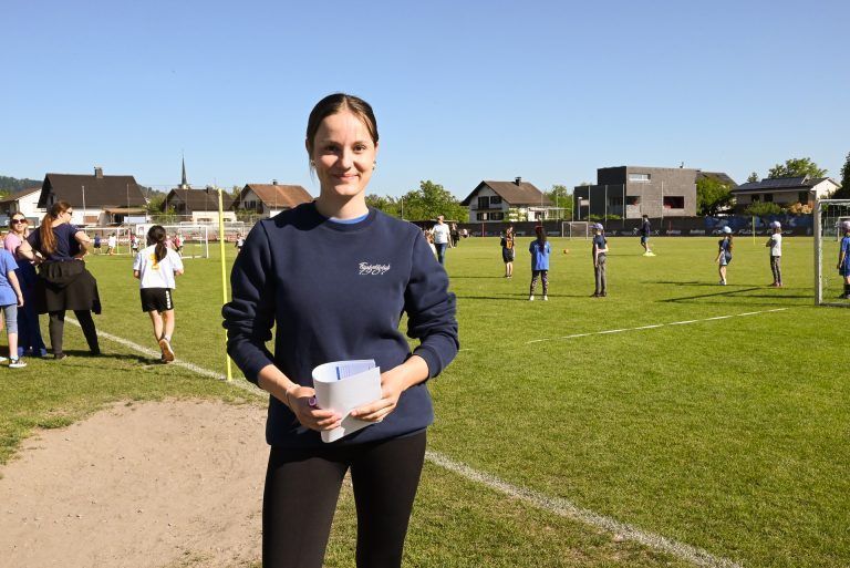 Lautstarker Jubel beim Volksschulcup Lustenau: Anna Grabherr organisierte den Volksschulcup des FC Lustenau.