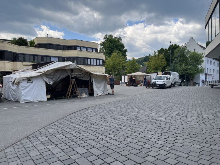 Aufbau Montfortspektakel