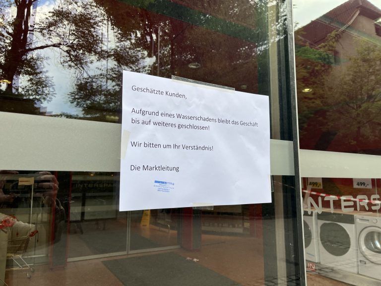 Wasserschaden Interspar-Hypermarkt Feldkirch