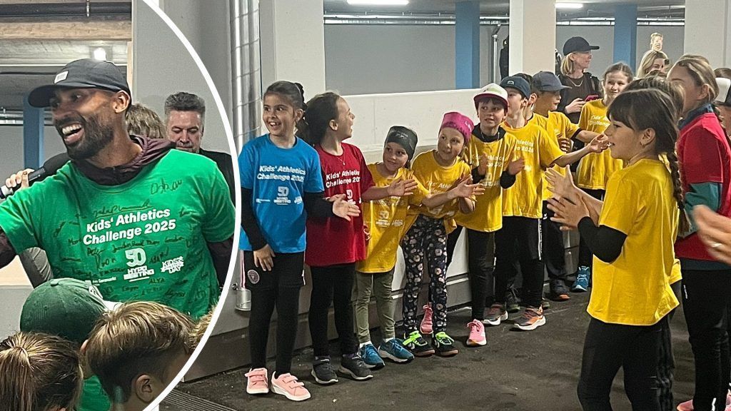 „Man kann alles erreichen“ – Weltstars trainieren mit Volksschülern in Götzis
