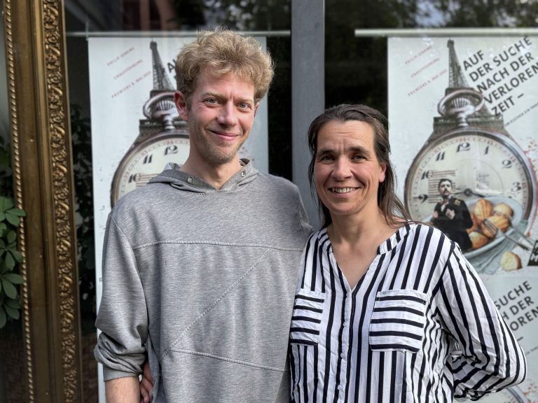 Poesie, Proust und ein Stück Kuchen: Bühnenbildnerin Mandy Hanke und David Bischofberger.
