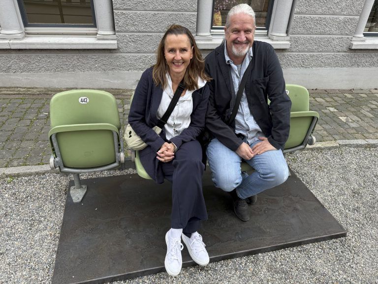 Barbara Schmidehausen und Martin Schneider auf der _Weltbühne Bodensee_