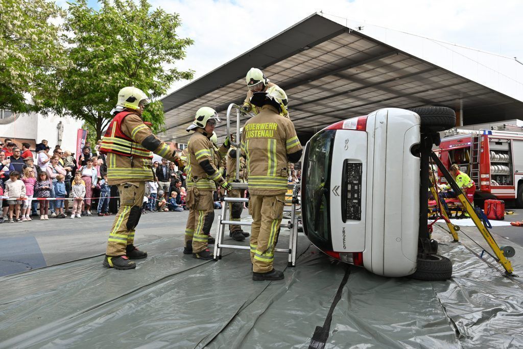 Beeindruckende Schauübung der Lustenauer Feuerwehr