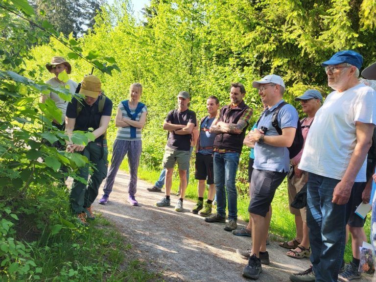 alle Fotos privat: Die Biotop-Exkursion in Sulz war gut besucht.