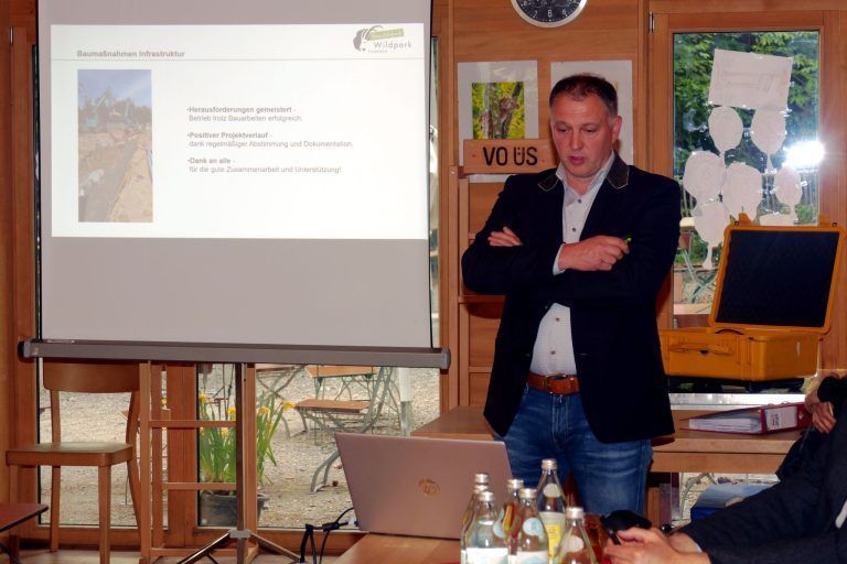 Wildpark für die Zukunft gerüstet: Der Betriebsleiter zog Bilanz über Sturmschäden und notwendige Reparaturen im Vorjahr.