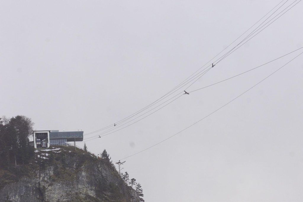 Als die Karrenseilbahn schon einmal ein Sturmopfer wurde