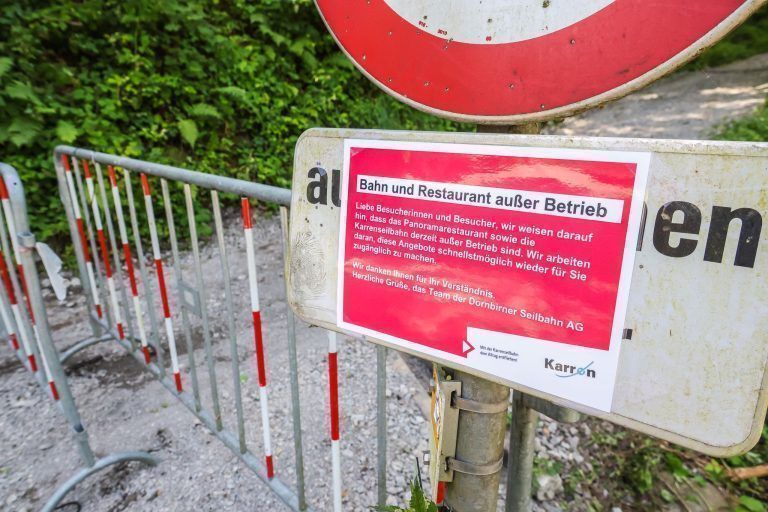 Beschädigte Karrenseilbahn hat auch Folgen für die Wanderer am Karren