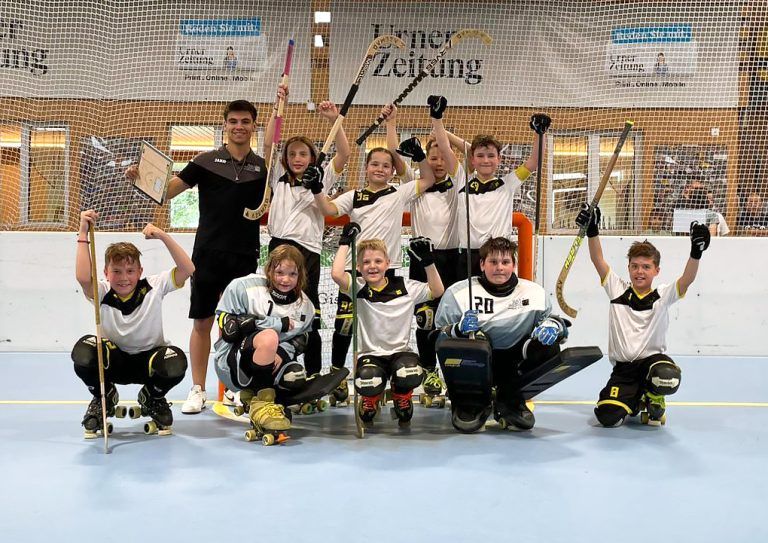 Finale Furioso der Rollhockey-Jugend: Auch die zweite U13 Mannschaft spielte zum Saisonabschluss noch einmal erfolgreich auf.