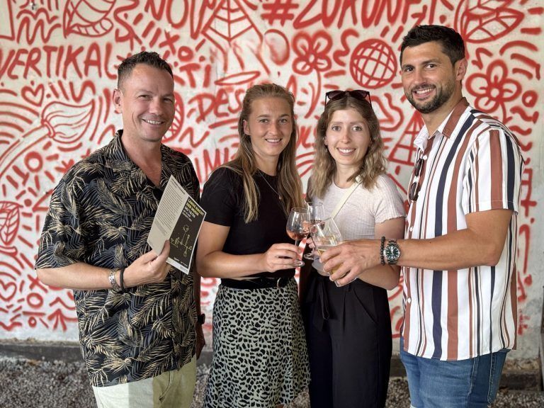Das Organisationsteam mit Bregenz Tourismus & Stadtmarketing GF Robert S. Salant, Tabea Peters und Nicole Matt, sowie Wirtesprecher Stefan Köb bei der 