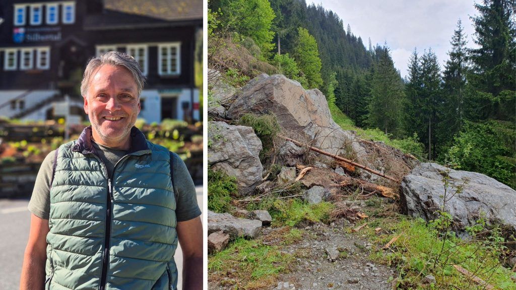 Grund zur Freude: Nach erfolgreicher Sprengung ist das hintere Silbertal wieder erreichbar