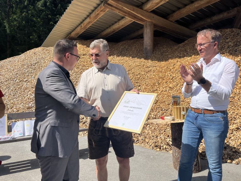 PEFC Gemeinde Schnifis, Pressekonferenz, Zertifizierung