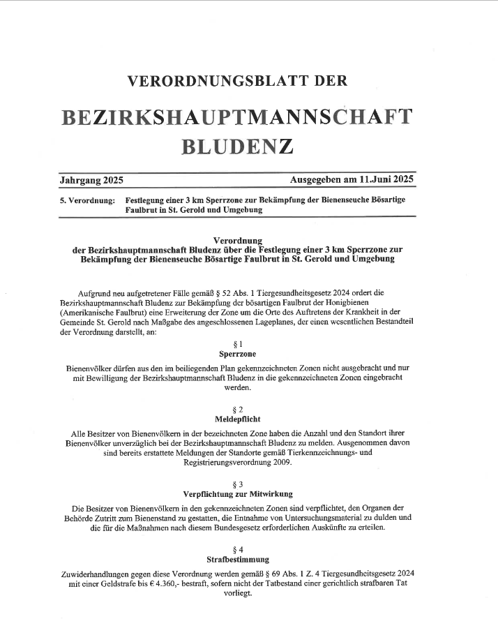 Bienenseuche greift weiter um sich: Untersuchungen in der Sperrzone