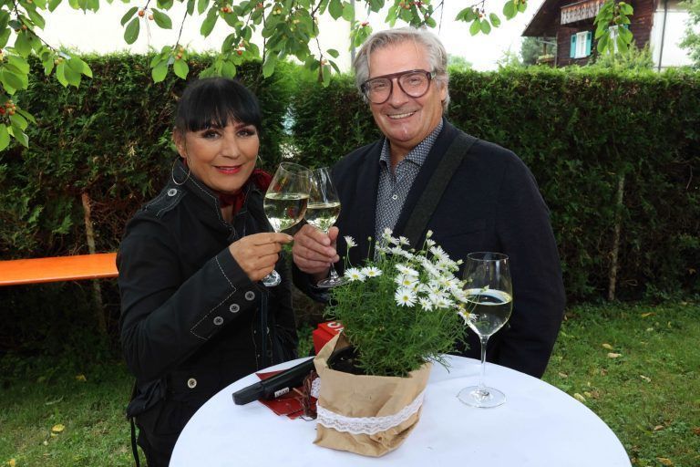 Slow Food-Gedanke einmal mehr gepflegt: Karin sTecher und Slow Food-Sprecher Wolfgang Blenk.