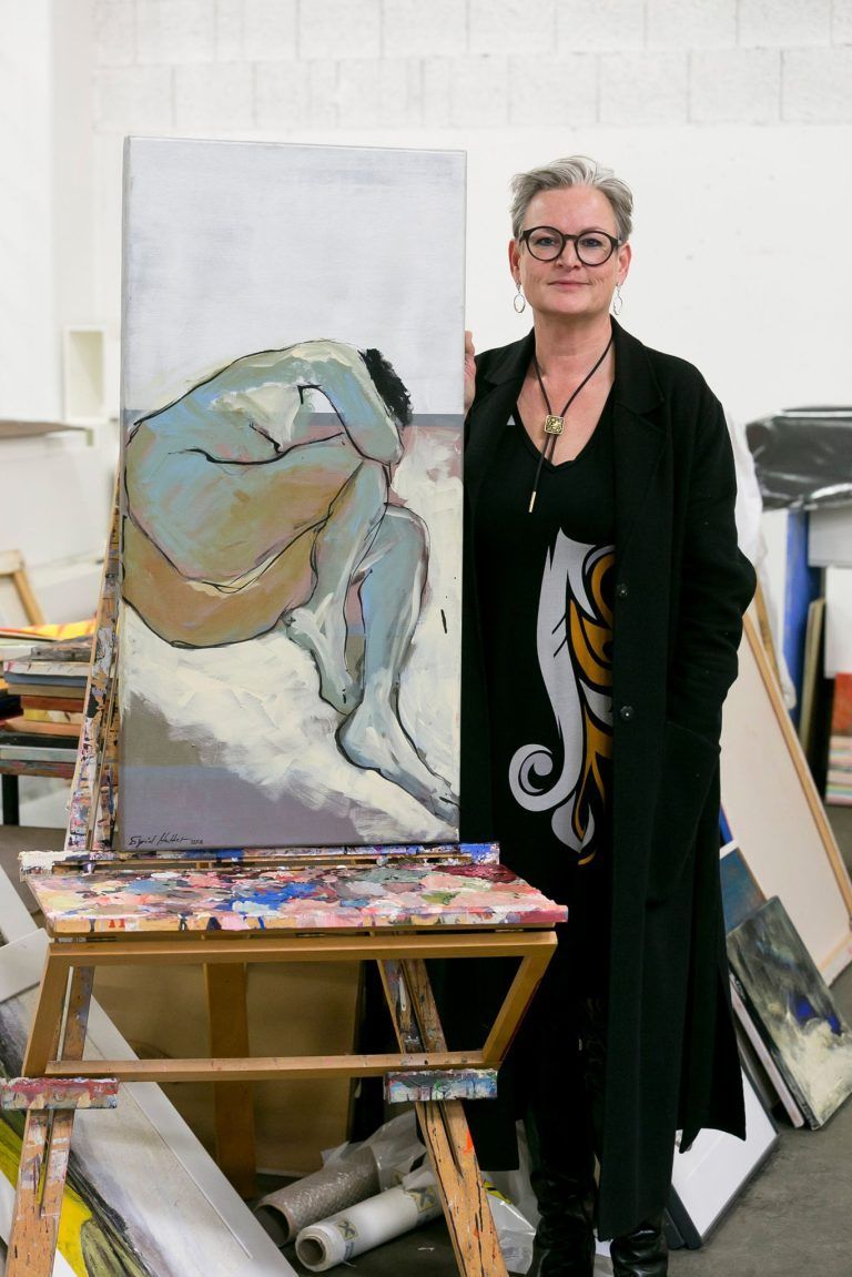 Hohenems am 8.3.2022 Interview mit Andrea Fitz-Pingerra, Bilder von Sigrid Hutter, Repros, Lager Otten Areal