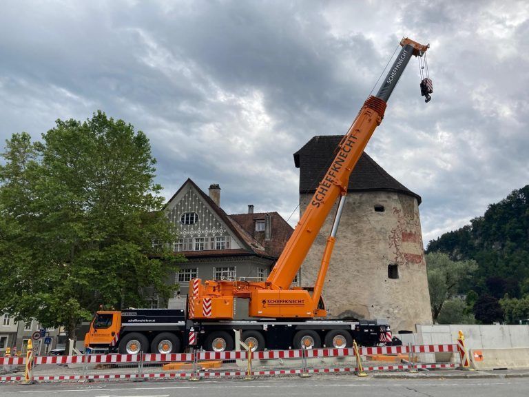 Montfortbrücke, Baustelle, Kapfschlucht