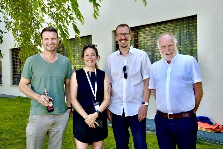 Starkes Zeichen für gelebte Gemeinschaft und Solidarität: Alexander Sartori, Ines Ganahl, Antonio Della Rossa und Wolfgang Rothmund, v. l.
