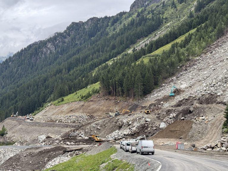 Hochalpenstraße, Wiedereröffnung, Murenabgang, Mure, Partenen, Montafon