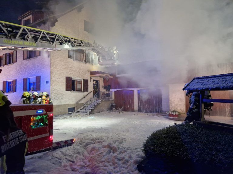 Großeinsatz der Feuerwehren in Lochau