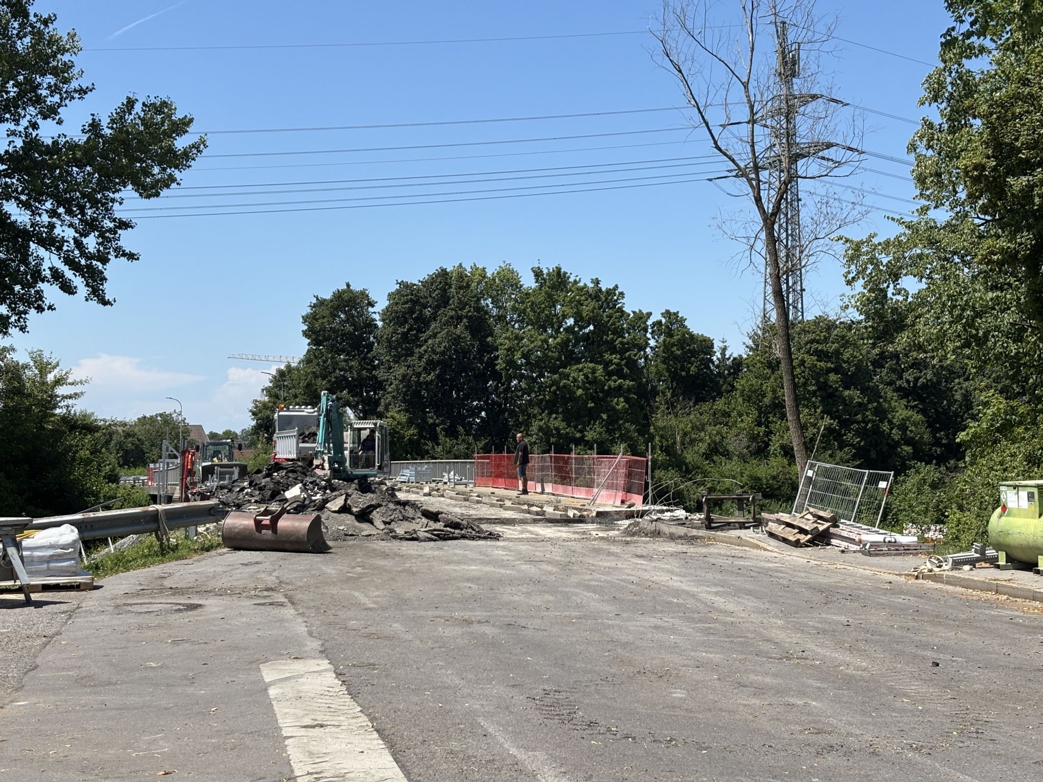 Sommer Hitze Baustelle