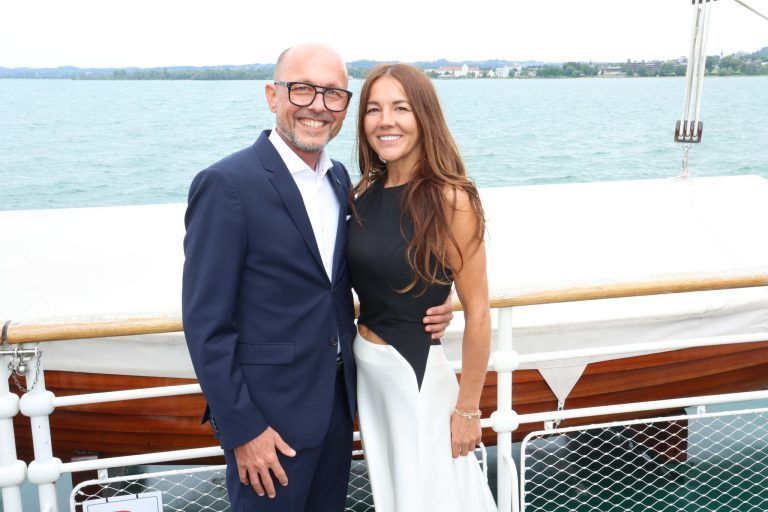 Bodenseeerlebnis für Prominenz: Bgm. Michael Ritsch und Elena Lazarchuk.