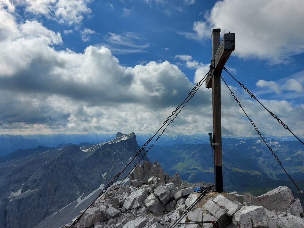 Auf das Wahrzeichen des Montafons