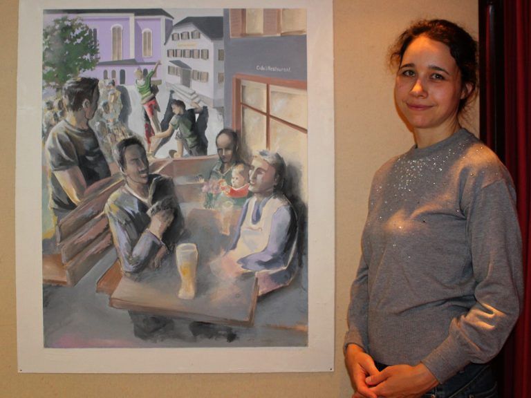 Ein „Wechselbad“ für den Käsklatsch: Katharina Böhler will sich nach Studium und Babypause wieder mehr dem Malen widmen.