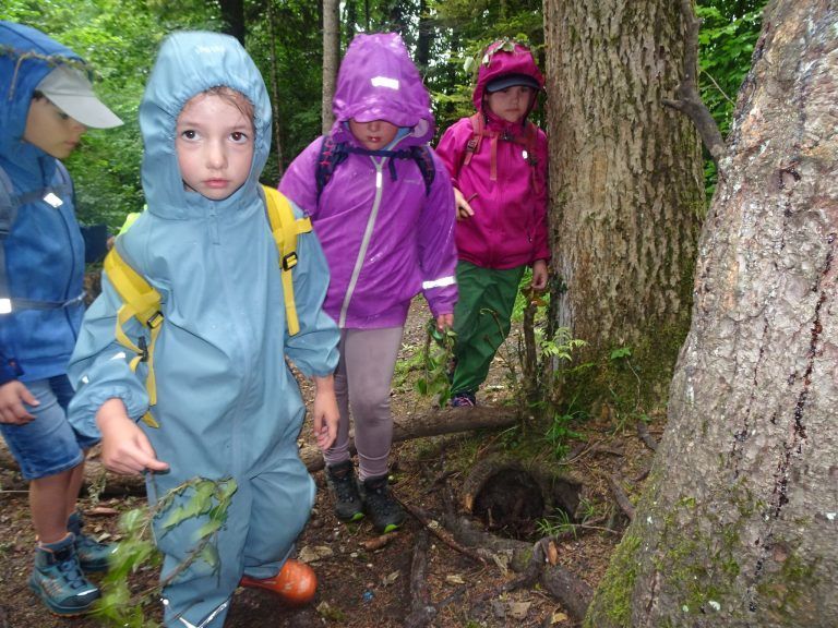 Abenteuer mit dem Waldräuber : Die Kinder entdeckten gleich eine geheimnisvolle Höhle.