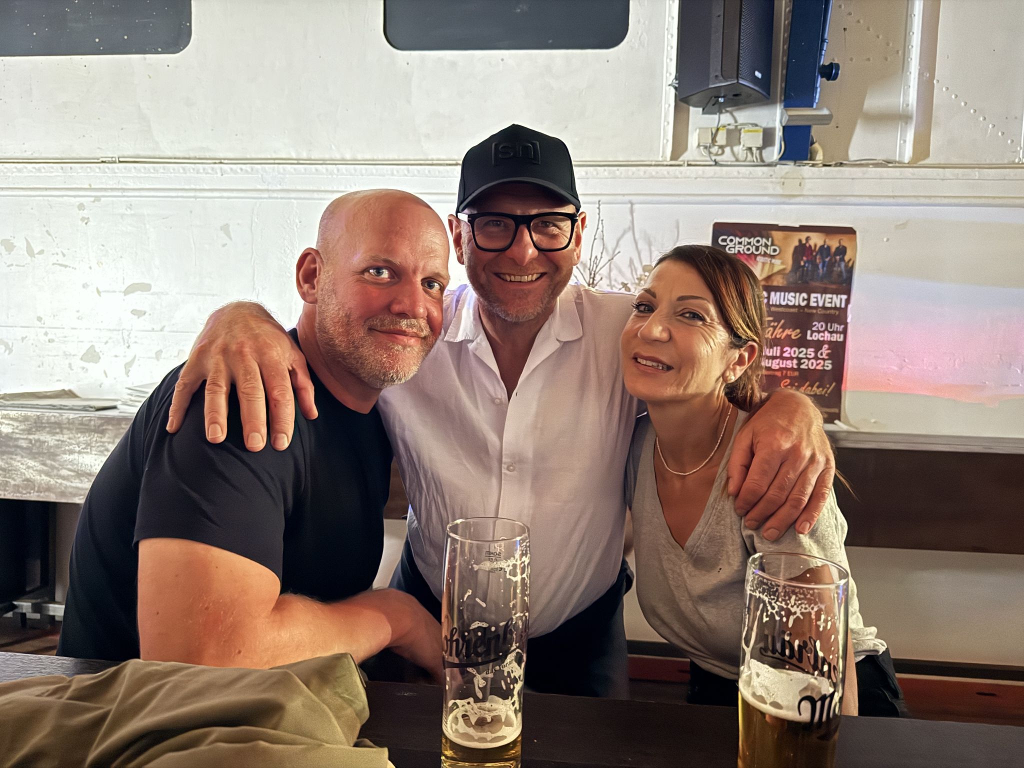 v.l.n.r. Volker Schwarz, Joachim Godula, Sabrina Chaaya