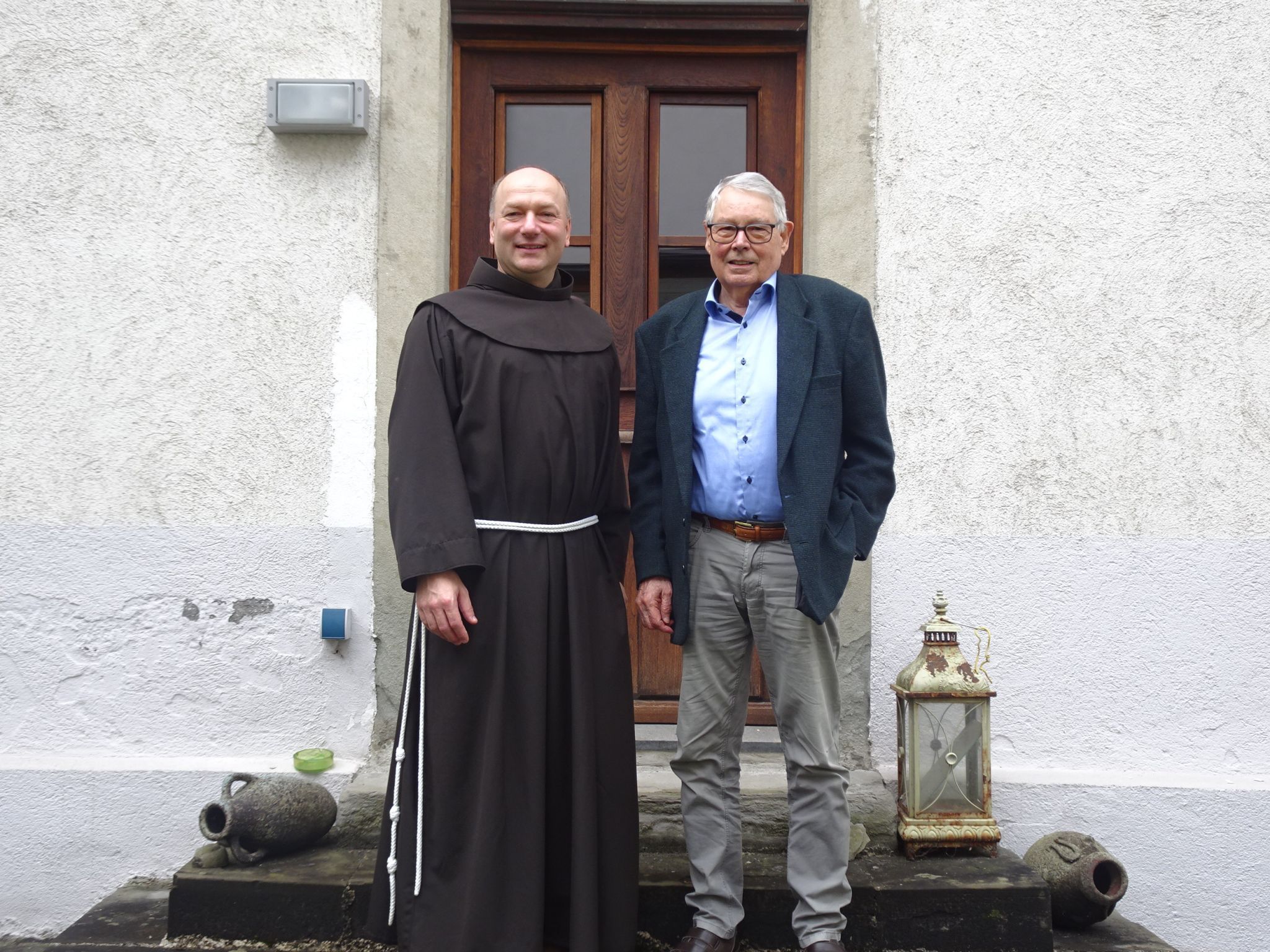 Herzlicher Empfang für den neuen Mitbruder im Dornbirner Kloster.