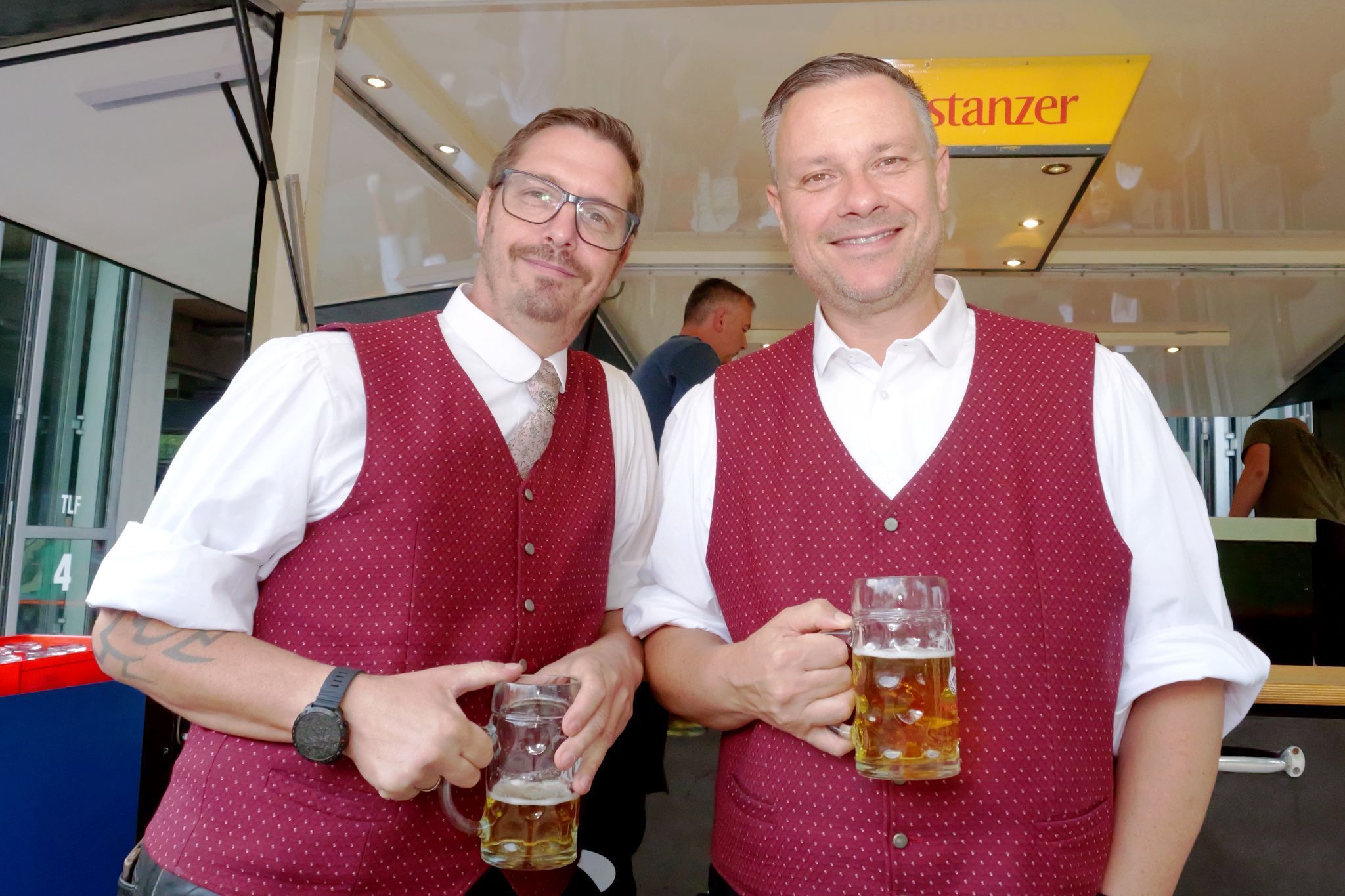 Gemeinderäte und Musiker: Martin Bertsch und Jürgen Blacha.