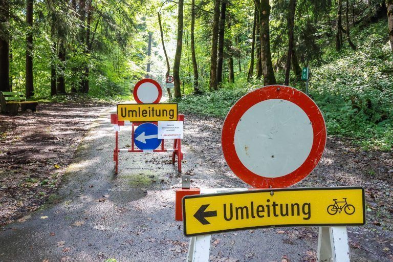 radweg umleitung schnepfau