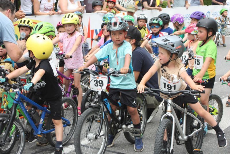 Erstes Radrennen für die Kinder in Rankweil.