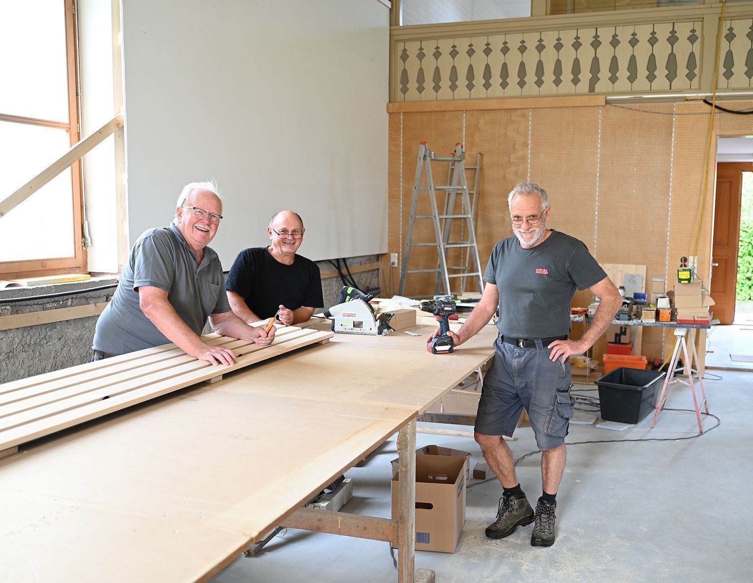 Paul Moßbauer, Markus Nagel und Nikolaus Hofer bilden das Kernteam der Sanierung.