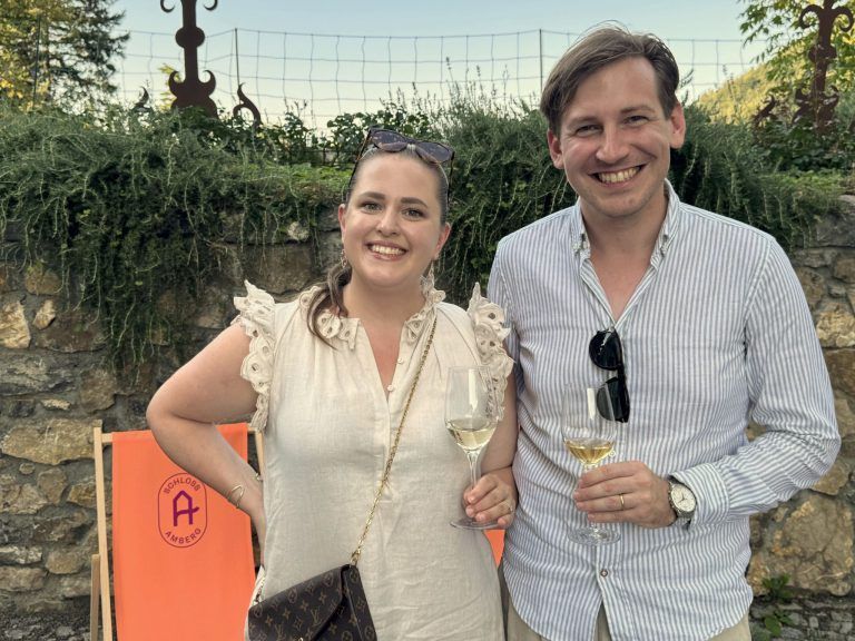 Wein, Cider und Heurigenschmankerl: Unter den Besuchern: Teresa und Lorenz Konrad Stöckl.