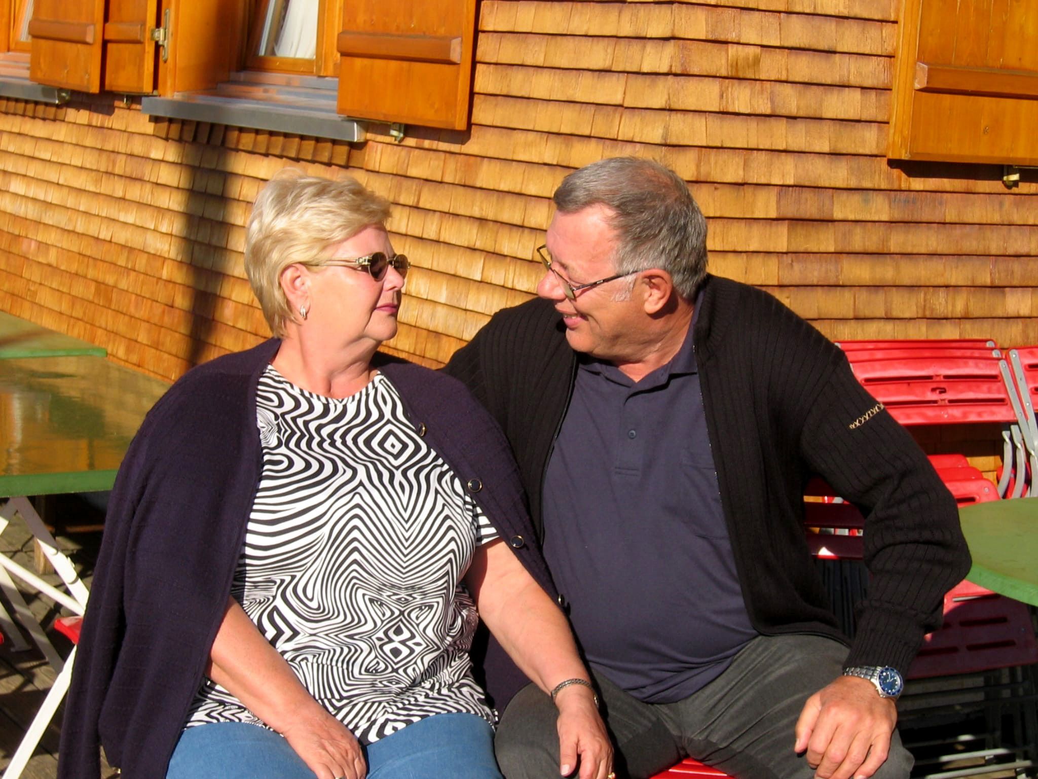 Klaus mit seiner Magda beim Ausflug