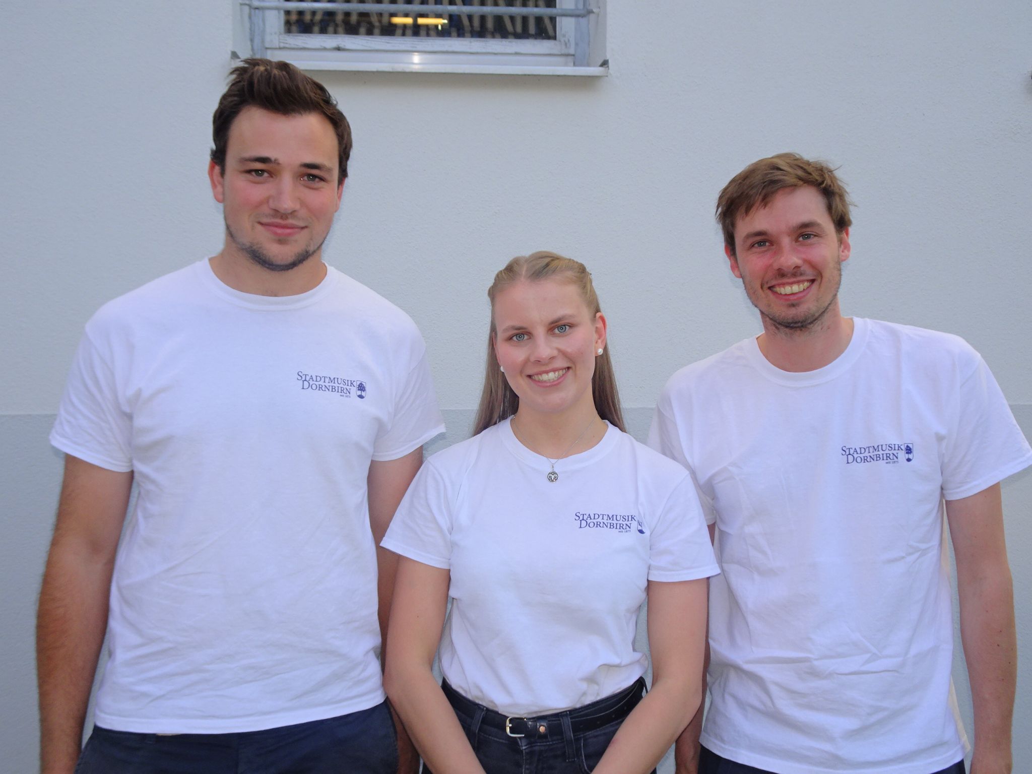 Peter Kaufmann, Ricarda Heim und Fabian Dünser organisieren das große Musikfest zu 150-Jahr-Jubiläum der Dornbirner Stadtmusik, das vom 19. bis 21. September stattfindet.