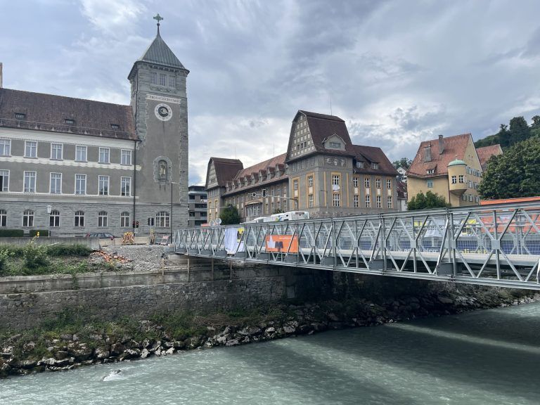 Neue Verkehrsführung wegen Baustelle an der Montfortbrücke in Feldkirch