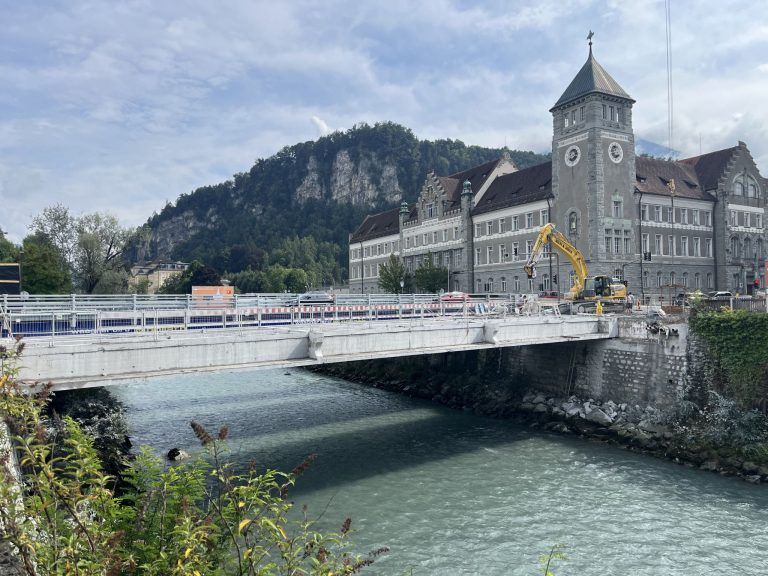 Update Bauarbeiten Montfortbrücke; Abbruch Montfortbrücke