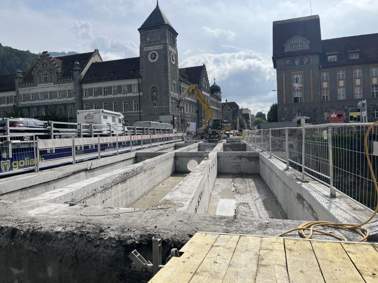 Update Bauarbeiten Montfortbrücke; Abbruch Montfortbrücke